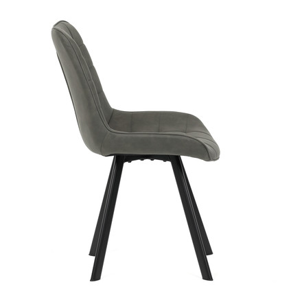 Moderní jídelní židle Autronic Židle jídelní, šedá látka v dekoru broušené kůže, nohy černý kov (HC-V3066 GREY3) (10)
