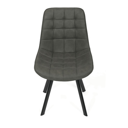 Moderní jídelní židle Autronic Židle jídelní, šedá látka v dekoru broušené kůže, nohy černý kov (HC-V3066 GREY3) (13)