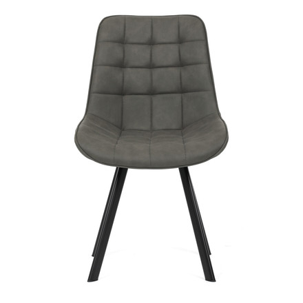 Moderní jídelní židle Autronic Židle jídelní, šedá látka v dekoru broušené kůže, nohy černý kov (HC-V3066 GREY3) (1)