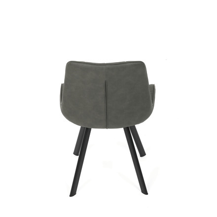 Moderní jídelní židle Autronic Židle jídelní, šedá látka v dekoru broušené kůže, nohy černý kov (HC-V3066 GREY3) (19)