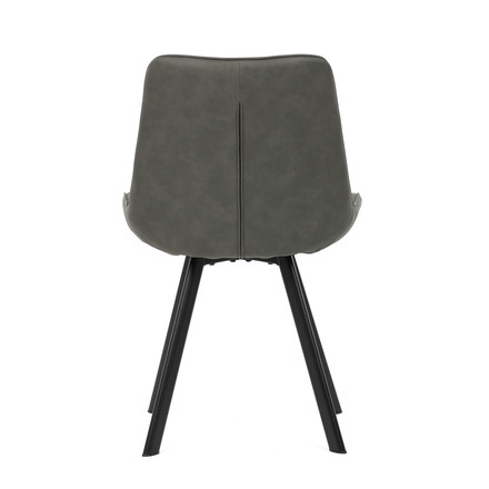Moderní jídelní židle Autronic Židle jídelní, šedá látka v dekoru broušené kůže, nohy černý kov (HC-V3066 GREY3) (7)