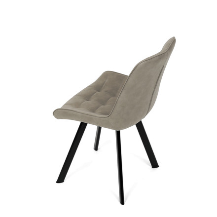 Moderní jídelní židle Autronic Židle jídelní, béžová látka v dekoru broušené kůže, nohy černý kov (HC-V3066 LAN3) (17)