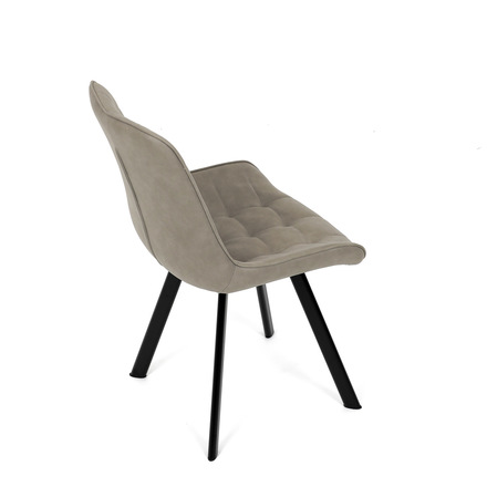 Moderní jídelní židle Autronic Židle jídelní, béžová látka v dekoru broušené kůže, nohy černý kov (HC-V3066 LAN3) (21)