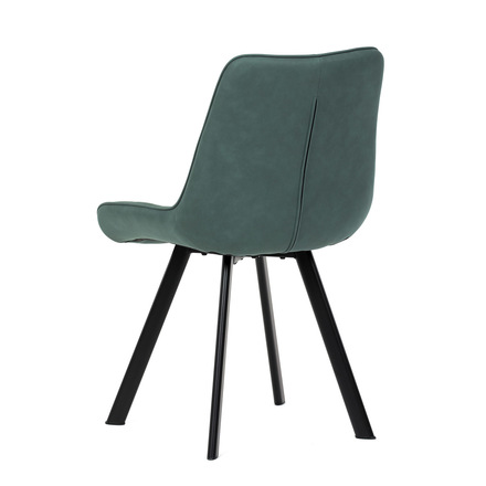 Moderní jídelní židle Autronic Židle jídelní, zelená látka v dekoru broušené kůže, nohy černý kov (HC-V3066 GRN3) (6)