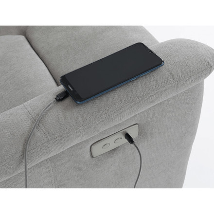 Relaxační křeslo Autronic TV a relaxační křeslo s elektrickým ovládáním, potah stříbrná látka (TV-925 SIL2) (40)