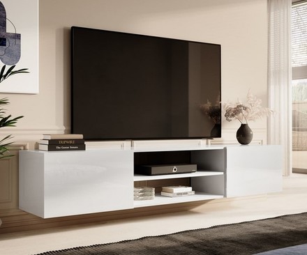 Televizní stolek Halmar SLIDE televizní stolek 200 K bílá (3)