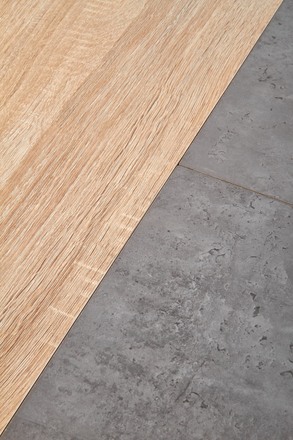 Moderní jídelní stůl s rozkladem Halmar ALBON stůl rozkládací dub sonoma / šedá (1p=1szt) (10)