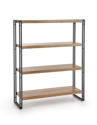 Regál Halmar BOLIVAR REG1 regál dub zlatá / černá (1p=1szt) (2)