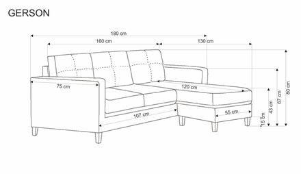 Sedací souprava Halmar GERSON křeslo s podnožkou šedá (1p=1szt) (4)