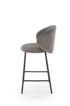 Barová židle Halmar H121 barová židle nohy - černá, sedák - šedá (1p=2szt) (4)