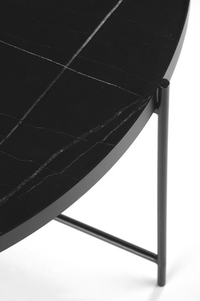 Konferenční stolek Halmar JULIETA konferenční stolky sestava, černá mramor / černá (1p=1szt) (6)