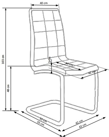 Moderní jídelní židle Halmar K147 židle bílá (2 Karton) (7)
