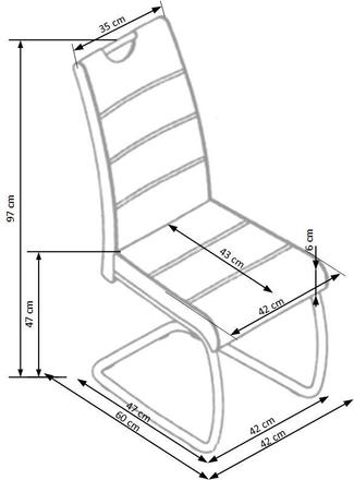 Moderní jídelní židle Halmar K211 židle černá (2 Karton) (2)