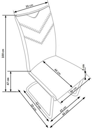 Moderní jídelní židle Halmar K224 židle bílá (2)