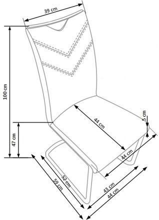 Moderní jídelní židle Halmar K224 židle černá (8)