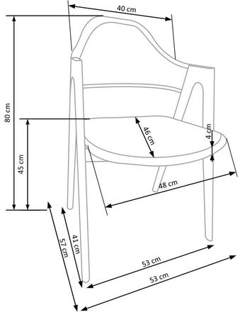 Moderní jídelní židle Halmar K344 židle béžová (9)
