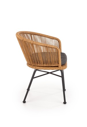 Moderní jídelní židle Halmar K400 židle černá / přírodní / šedá (1p=2szt) (2)