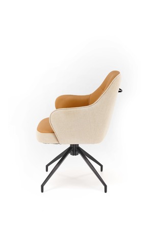 Moderní jídelní židle Halmar K527 židle hnědá / béžová (1p=2szt) (2)