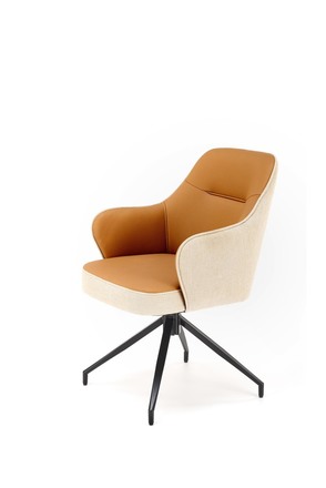 Moderní jídelní židle Halmar K527 židle hnědá / béžová (1p=2szt) (1)