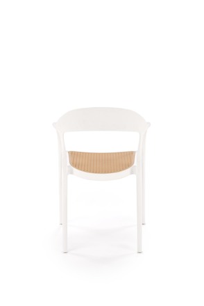 Moderní jídelní židle Halmar K530 židle bílá / přírodní (1p=4szt) (5)