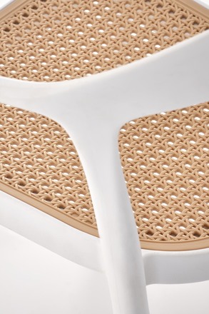 Moderní jídelní židle Halmar K530 židle bílá / přírodní (1p=4szt) (8)