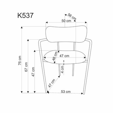 Moderní jídelní židle Halmar K537 židle krémová (1p=2szt) (8)