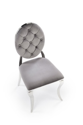 Moderní jídelní židle Halmar K555 židle šedá / stříbrná (5)