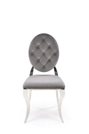 Moderní jídelní židle Halmar K555 židle šedá / stříbrná