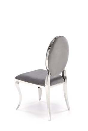 Moderní jídelní židle Halmar K555 židle šedá / stříbrná (4)