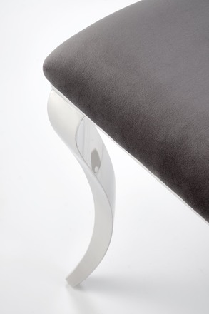 Moderní jídelní židle Halmar K555 židle šedá / stříbrná (7)