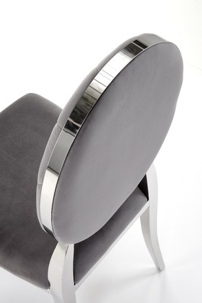 Moderní jídelní židle Halmar K555 židle šedá / stříbrná (9)