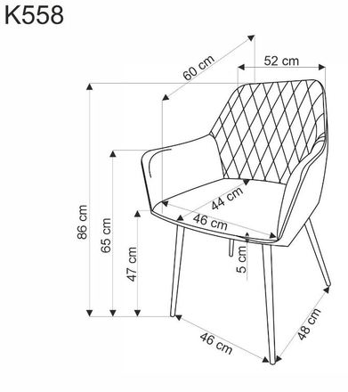 Moderní jídelní židle Halmar K558 židle tmavě zelená (9)