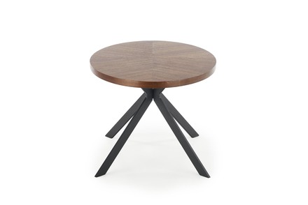 Moderní jídelní stůl Halmar LOCARNO stůl, deska - ořechová, noha - černá (2p=1szt) (2 Karton) (9)