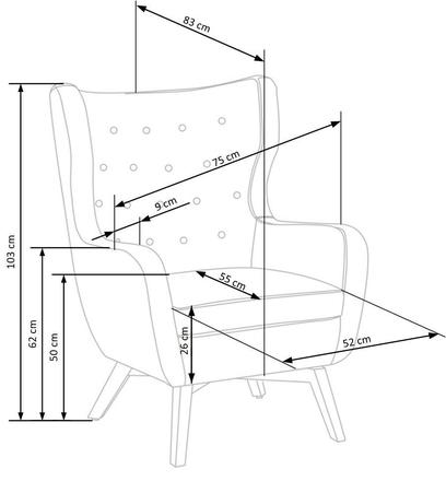 Křeslo Halmar MARVEL křeslo tmavě zelená / černá (6)