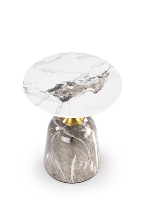Konferenční stolek Halmar ROSA konferenční stolek bílá mramor / šedá mramor / zlatá (2p=1szt) (2 Karton) (2)