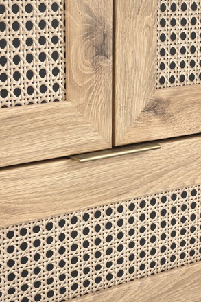 Šatní skříň Halmar BORNEO S-1 skříň dub artisan/černá (2p=1szt) (2 Karton) (5)