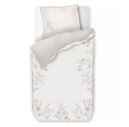 Ložní povlečení PIP Studio Campo de Flores Off-white 140x200+70x90, bavlněný perkál