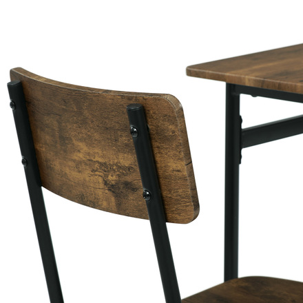 Set moderní jídelní stůl se židlemi Autronic Jídelní set (1+4), MDF dekor staré dřevo, čtyřnohá kovová podnož, černý matný lak (AUT-O2155 OLW) (14)