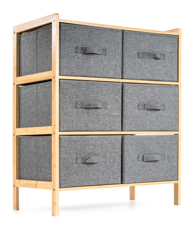 Bambusový regál G21 Bambusový regál s 6 košíky (3)