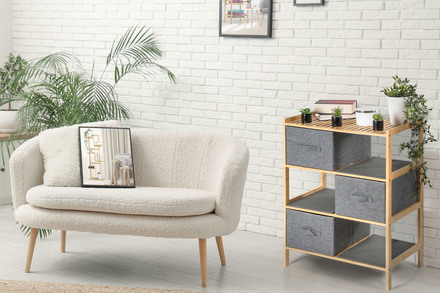 Bambusový regál G21 Bambusový regál s 6 košíky (9)