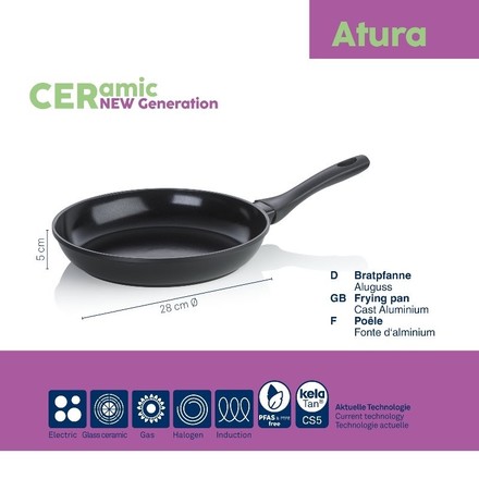 Pánev Kela KL-15165 Atura litý hliník černá 28 cm (2)