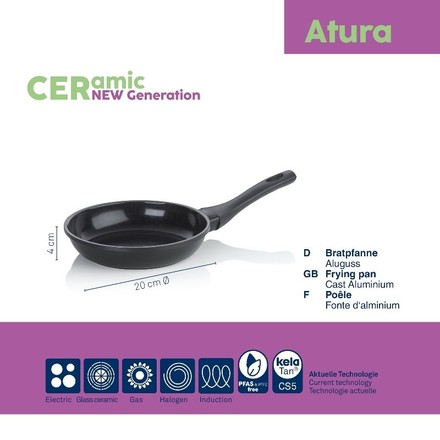 Pánev Kela KL-15163 Atura litý hliník černá 20 cm (2)