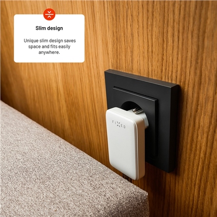 Nabíječka do sítě Fixed Slim, 1xUSB-C, GaN, PD, 30W - bílá (5)