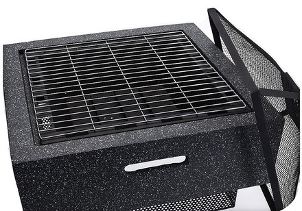 Ohniště s grilovacím roštem ProGarden KO-CM7000160 a víkem mramor/ocel (1)