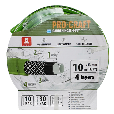 Zahradní hadice Procraft PR-4GH1310 4 vrstvy, 1/2" 10 m (1)