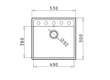 Granitový dřez Pyramis CAMEA 50x53 1B IRON GREY 70123001 (1)