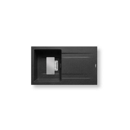 Granitový kuchyňský dřez Pyramis KARTESIO (79X50) 1B 1D BLACK (070134111)