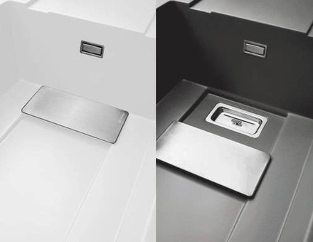 Granitový kuchyňský dřez Pyramis KARTESIO (79X50) 1B 1D IVORY (070134011) (2)