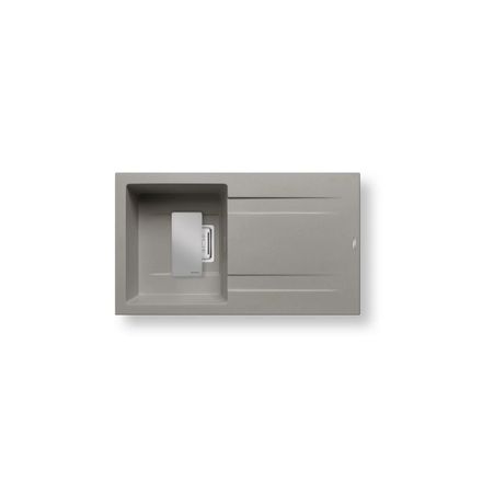 Granitový kuchyňský dřez Pyramis KARTESIO (86X50) 1B 1D INDUSTRIAL GREY (070134711)