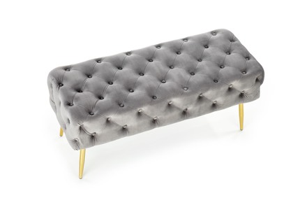 Taburet Halmar ATHENA šedá / zlatá (1p=1szt) (2)